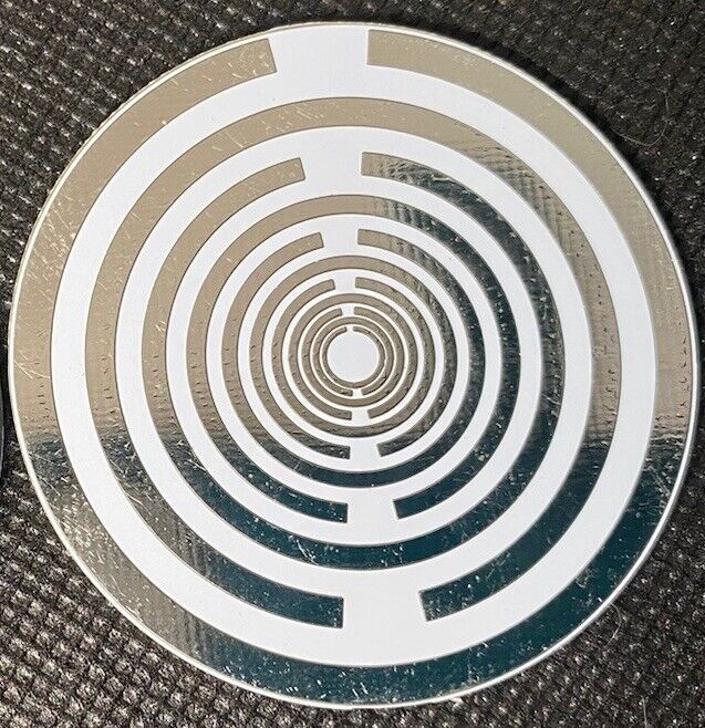 50 mm Disc – Lakhovsky MWO + Merkaba – zinnlegiert / weiß – Produktansicht 1