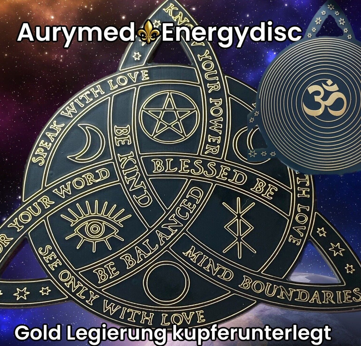 100 mm Disc – Bifilar / Fermat – goldlegiert / nachtschwarz / schwarz – Produktansicht 1