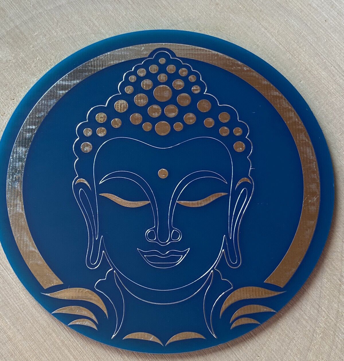 90 mm Disc – Merkaba – zinnlegiert – blau – Galerie