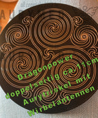 110 mm Disc – Chinesischer Drache & platonische Körper – zinnlegiert – nachtschwarz – Galerie
