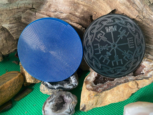 50 mm Disc – Bifilar / Fermat – zinnlegiert / schwarz / blau – Produktansicht 1