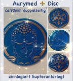 90 mm Disc – Merkaba – zinnlegiert – blau – Galerie