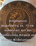 110 mm Disc – chinesischer Drache Dragon mit den platonischen Körpern – zinnlegiert / nachtschwarz / schwarz – Produktansicht
