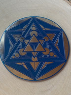 90 mm Disc – Merkaba – zinnlegiert – blau – Galerie