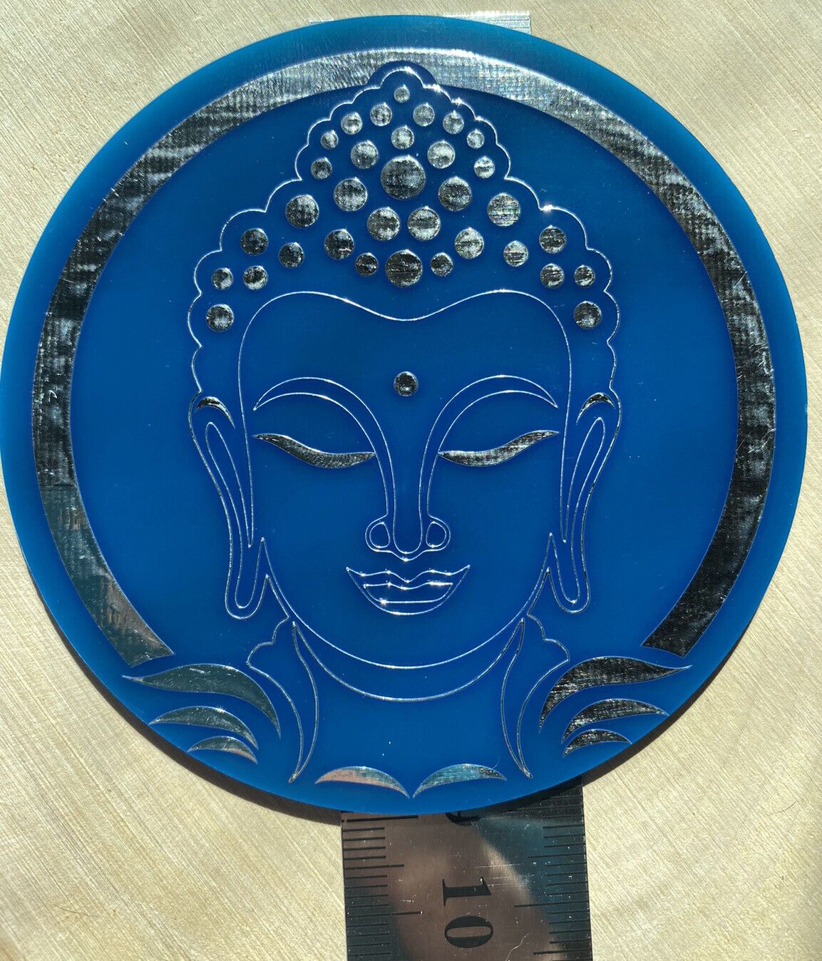 90 mm Disc – Merkaba – zinnlegiert – blau – Galerie