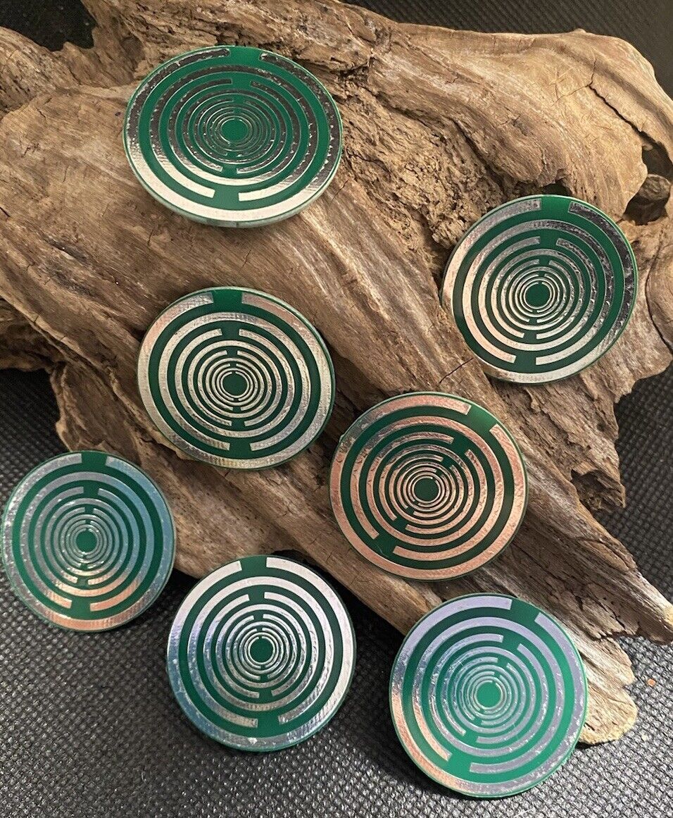 35 mm Disc 7er-Set – Lakhovsky MWO – zinnlegiert / waldgrün / grün – Produktansicht 8