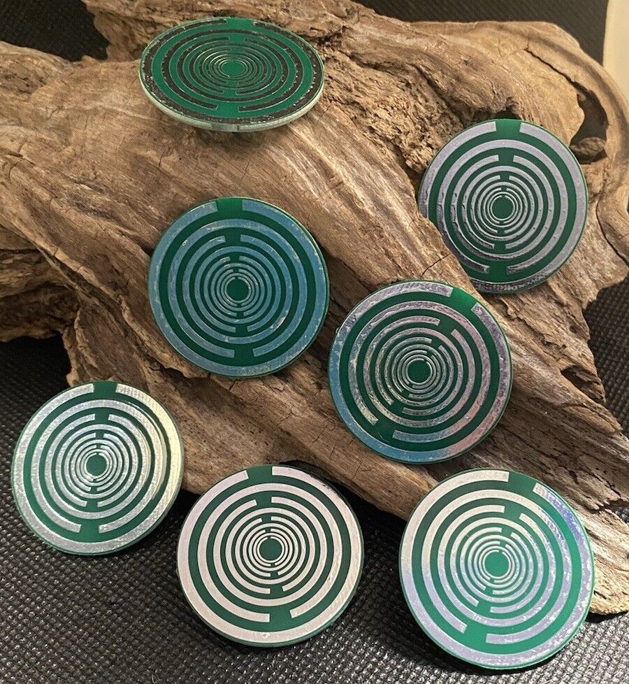 35 mm Disc 7er-Set – Lakhovsky MWO – zinnlegiert / waldgrün / grün – Produktansicht 10
