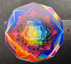 73 mm Disc 2er-Set – Blume des Lebens & Lotus – goldlegiert – bunt – Bild 8