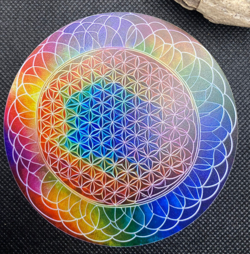 96 mm Disc – Bifilar/Fermat & Blume des Lebens – regenbogenfarben – Galerie