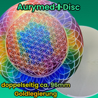 96 mm Disc – Bifilar / Fermat + Blume des Lebens – regenbogenfarben – Produktansicht 1