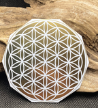 73 mm Disc 2er-Set – Blume des Lebens & Lotus – goldlegiert – bunt – Bild 5