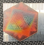 28 mm Mini Coins – Vector Equilibrium & Sri Yantra – 6-Eck – Stückzahl wählbar