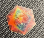28 mm Mini Coins – Vector Equilibrium & Sri Yantra – 6-Eck – Stückzahl wählbar