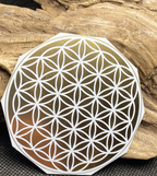 73 mm Disc 2er-Set – Blume des Lebens & Lotus – goldlegiert – bunt – Bild 9