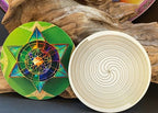 75 mm Disc 2er-Set – Bifilar Fermat & Merkaba – goldlegiert – grün – Bild 1