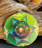 75 mm Disc 2er-Set – Bifilar Fermat & Merkaba – goldlegiert – grün – Bild 10