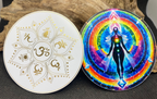90 mm Disc 2er-Set – Lotus & Chakra – goldlegiert – Bild 1