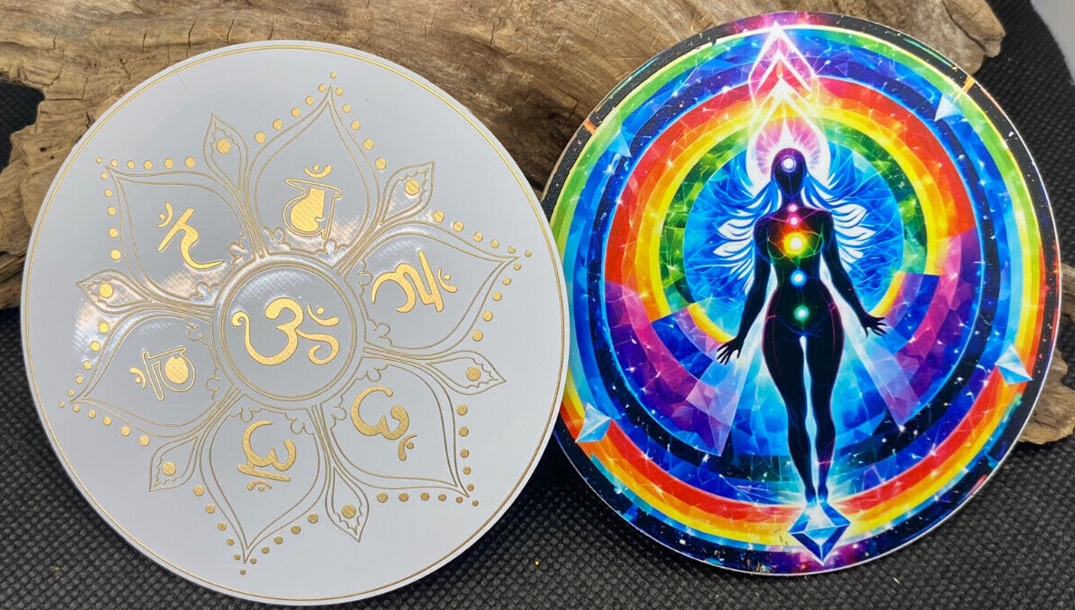 90 mm Disc 2er-Set – Lotus & Chakra – goldlegiert – Bild 13