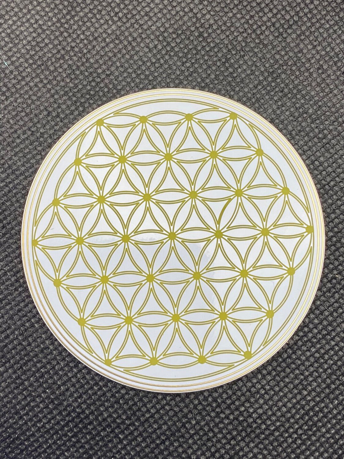 70 mm Disc 2er-Set – Blume des Lebens – goldlegiert – bunt – Bild 8