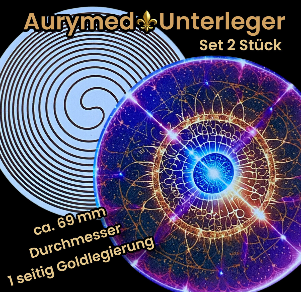 69 mm Disc 2er-Set – Bifilar Fermat – goldlegiert – Bild 1