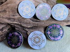 37 mm Discs – Metatron, Sri Yantra & Lotus – Sparset