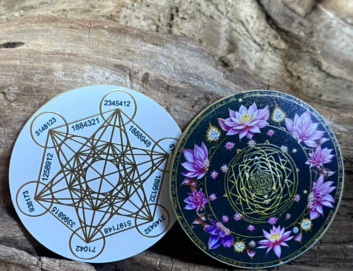 37 mm Discs – Metatron, Sri Yantra & Lotus – Sparset