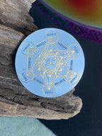37 mm Disc 6er-Set – Metatron + Sri Yantra – goldlegiert – Produktansicht 16