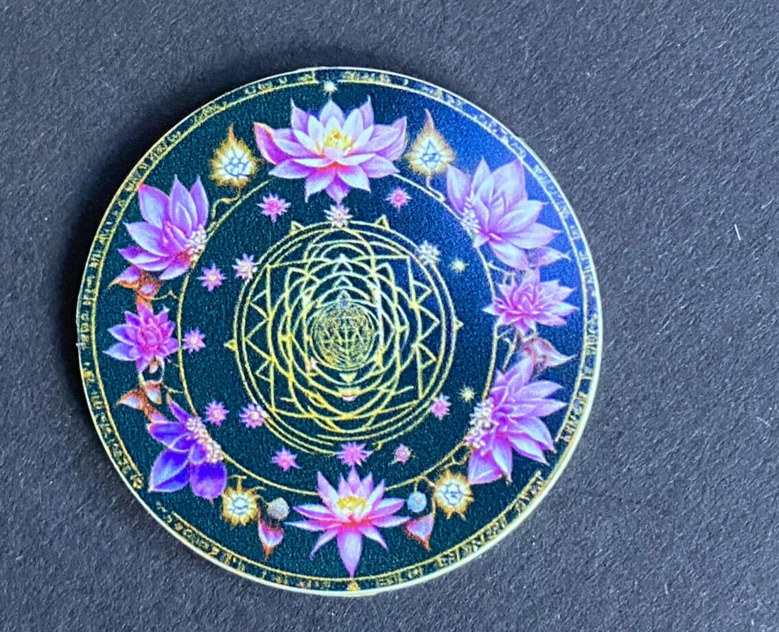 37 mm Disc 6er-Set – Metatron + Sri Yantra – goldlegiert – Produktansicht 18