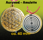 Amulett – Lakhovsky MWO + Blume des Lebens – 35 mm / zinnlegiert / schwarz – Produktansicht 1