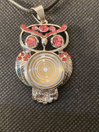 Amulett 2er-Set – Eule mit 2 Stück Wechseldruckknopf – goldlegiert / schwarz – Produktansicht 1
