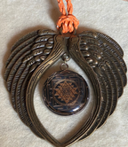 Amulett – Sri Yantra – 25 mm / goldlegiert / schwarz – Produktansicht 1