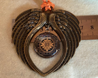 Amulett – Sri Yantra – 25 mm / goldlegiert / schwarz – Produktansicht 1