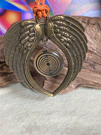 Amulett – Lakhovsky MWO – 25 mm / goldlegiert / schwarz – Produktansicht 1