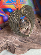 Amulett – Lakhovsky MWO – 25 mm / goldlegiert / schwarz – Produktansicht 1