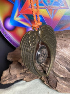 Amulett – Blume des Lebens – 25 mm / goldlegiert / schwarz – Produktansicht 1