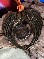 Amulett – Sri Yantra – 25 mm / goldlegiert / schwarz – Produktansicht 1