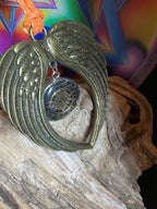 Amulett – Sri Yantra – 25 mm / goldlegiert / schwarz – Produktansicht 1