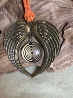 Amulett – Lakhovsky MWO – 25 mm / goldlegiert / schwarz – Produktansicht 1