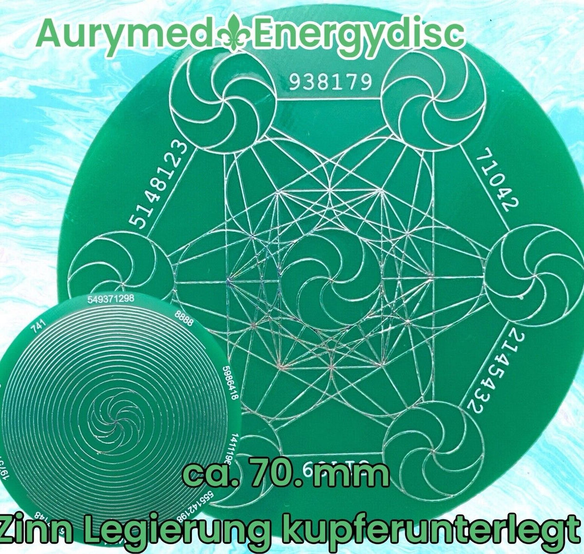 70 mm Discs – Metatron & Bifilar-Fermat – Farbe, Legierung und Stückzahl wählbar – Bild 3