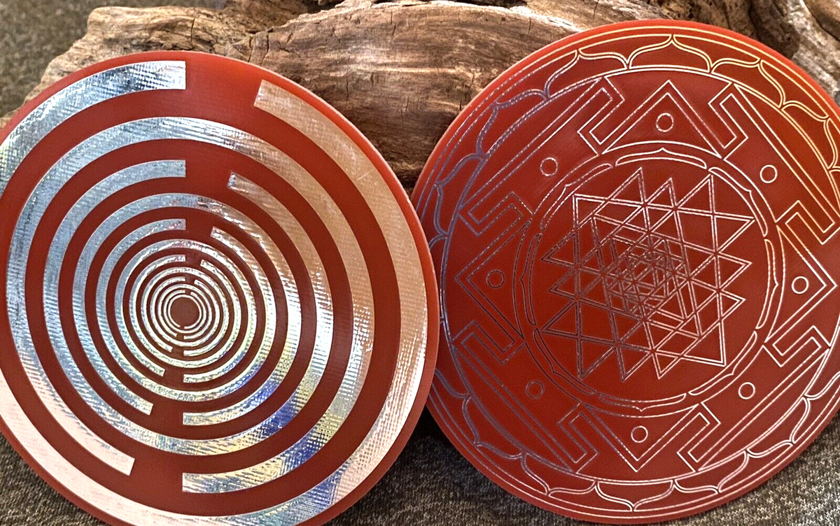 94 mm Discs – Lakhovsky MWO & Sri Yantra – Farbe, Legierung und Stückzahl wählbar – Galerie
