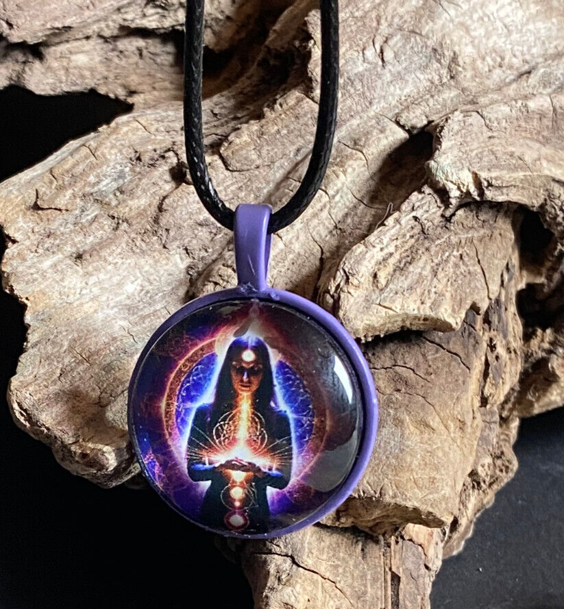 Amulett – lila flieder – 25 mm / lila – Produktansicht 1