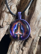 Amulett – lila flieder – 25 mm / lila – Produktansicht 1