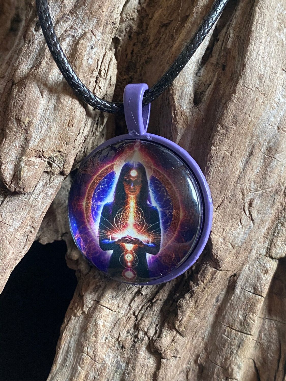 Amulett – lila flieder – 25 mm / lila – Produktansicht 1