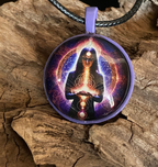 Amulett – lila flieder – 25 mm / lila – Produktansicht 1