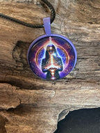 Amulett – lila flieder – 25 mm / lila – Produktansicht 1