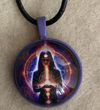 Amulett – lila flieder – 25 mm / lila – Produktansicht 1