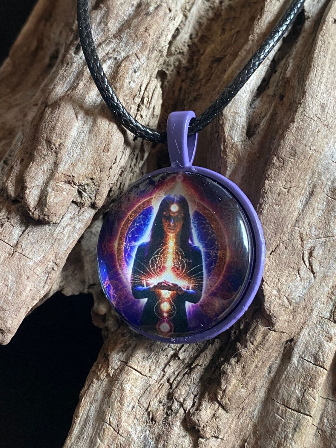 Amulett – lila flieder – 25 mm / lila – Produktansicht 1