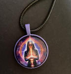 Amulett – lila flieder – 25 mm / lila – Produktansicht 1