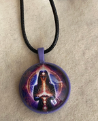 Amulett – lila flieder – 25 mm / lila – Produktansicht 1