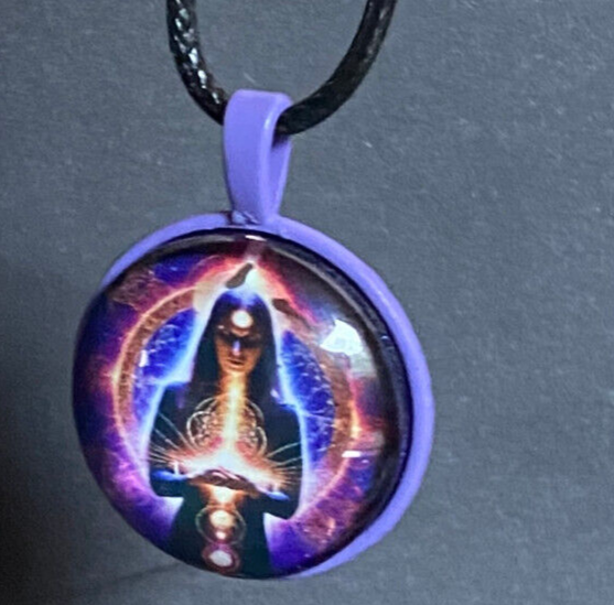 Amulett – lila flieder – 25 mm / lila – Produktansicht 1